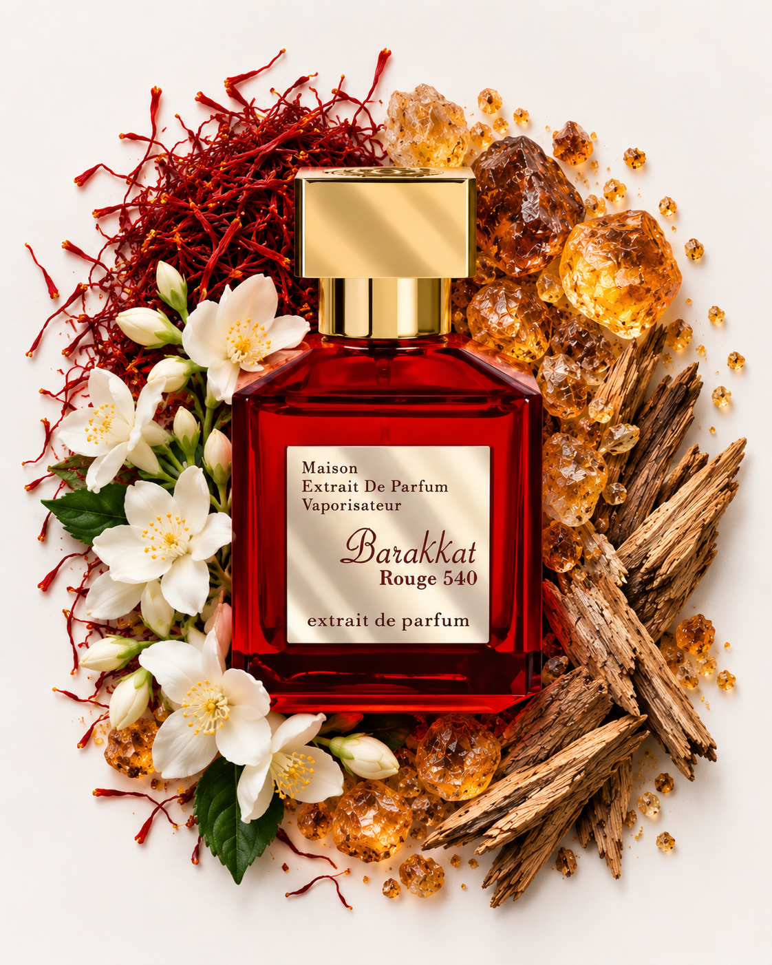 Dupe de Baccarat Rouge 540 : Barakkat Rouge 540 de Fragrance World, testé sur peau