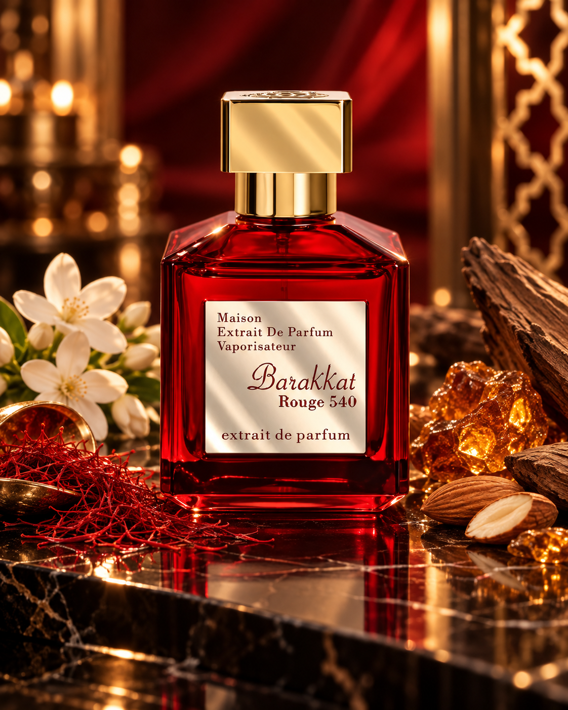 Barakkat Rouge 540 de Fragrance World : second visuel du flacon